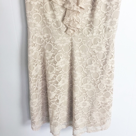 FOREVER 21 Lace Plus Size 0X Dress Midi Ruffle Front - Picture 3 of 4